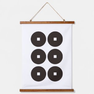 Tapiz Con Marco De Madera Sanada Yukimura, reposo familiar japonés