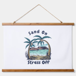 Tapiz Con Marco De Madera Sand On Stress Off