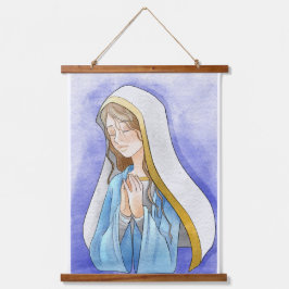 Tapiz Con Marco De Madera Santa María