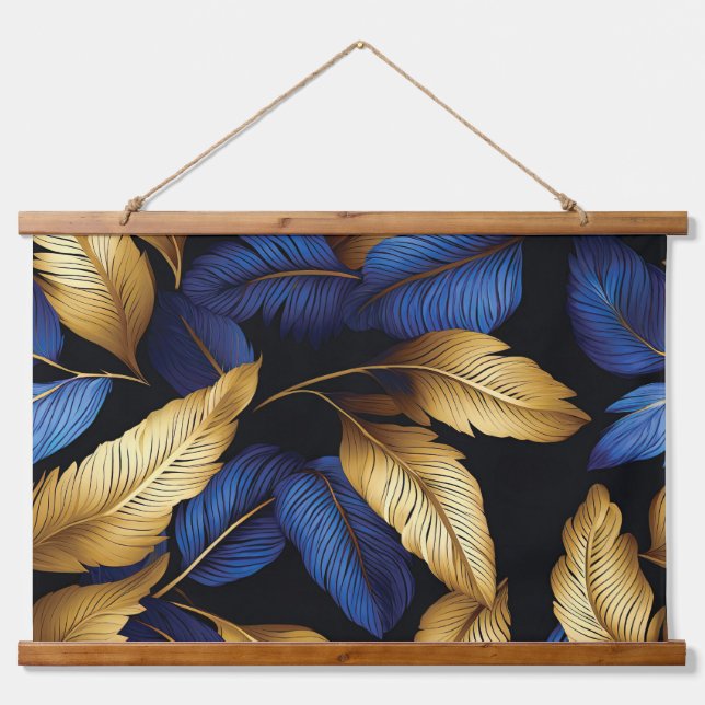 Tapiz Con Marco De Madera sapphire Starlit Symphony Botanical (Anverso )