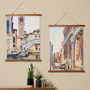 Tapiz Con Marco De Madera Sargento - Dos famosas acuarelas