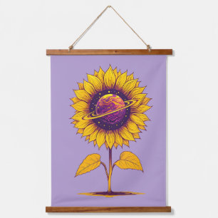 Tapiz Con Marco De Madera Saturn Sunflower