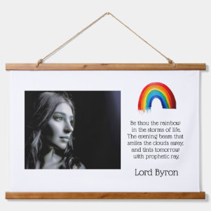 Tapiz Con Marco De Madera Sé tú la cita del Señor Byron del Arcoiris