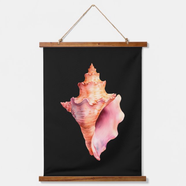 Tapiz Con Marco De Madera Seashell Wall Tapestry (Anverso)