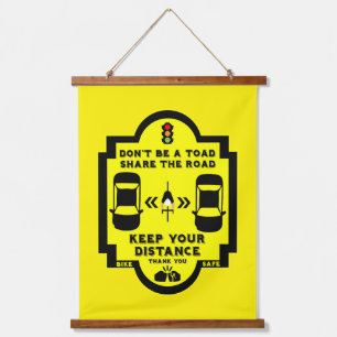 Tapiz Con Marco De Madera Seguridad vial en bicicleta