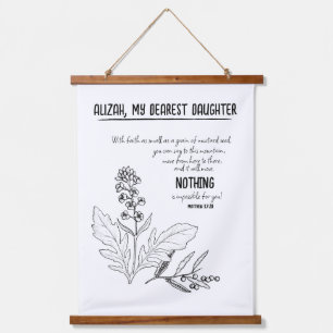 Tapiz Con Marco De Madera Semilla de mostaza de fe