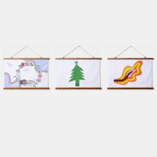 Tapiz Con Marco De Madera Sencillo logo de personalizado minimalista elegant