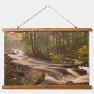 Tapiz Con Marco De Madera Senderos Fluyentes Appalachian Trail   Vermont