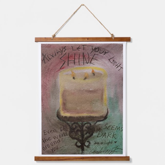 Tapiz Con Marco De Madera Ser una luz (Anverso)