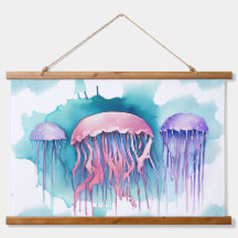Serie de Acuarela: Floración de Medusas
