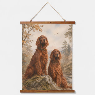 Tapiz Con Marco De Madera Setter Irlandés