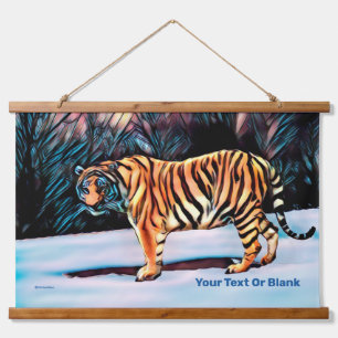 Tapiz Con Marco De Madera Siberian Tiger