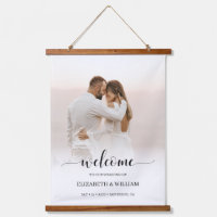 Signo de bienvenida de Boda de foto vertical con g