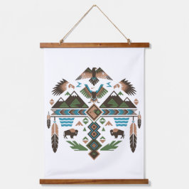 Tapiz Con Marco De Madera Símbolos sagrados