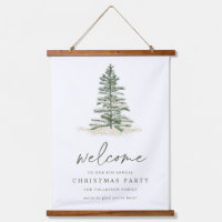 Simple cartel de bienvenida de Navidad de hoja per