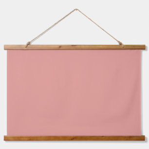 Tapiz Con Marco De Madera Simple color rosa flamenco pastel