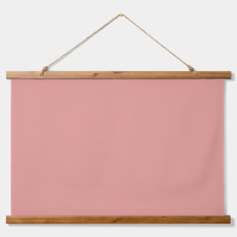 Tapiz Con Marco De Madera Simple pastel flamingo pink color