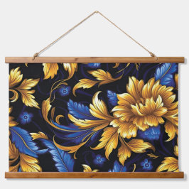 Tapiz Con Marco De Madera Sinfonía Starlit Sapphire Botanica