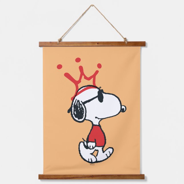 Tapiz Con Marco De Madera Snoopy - Joe Guay Crown (Anverso)