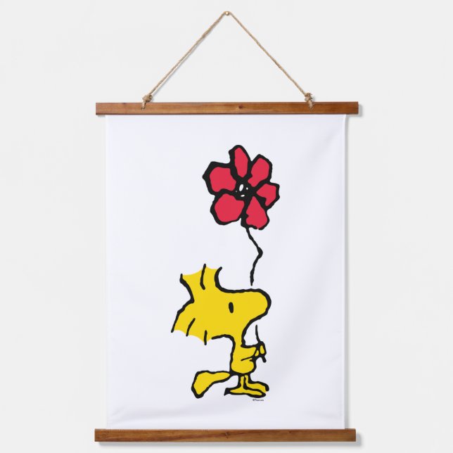 Tapiz Con Marco De Madera Snoopy So Sweet Flower Pattern (Anverso)