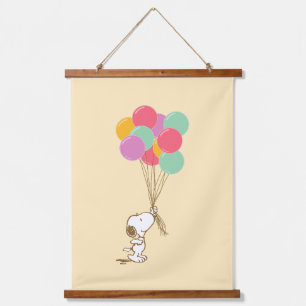 Tapiz Con Marco De Madera Snoopy y los globos