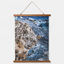 TAPIZ CON MARCO DE MADERA SNOW LEOPARD CLOUD WALKER