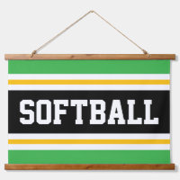 SOFTBALL Sporty Green Black Yellow White Strips