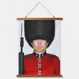 Tapiz Con Marco De Madera Soldado de la Guardia Real Británica Arte de Londr