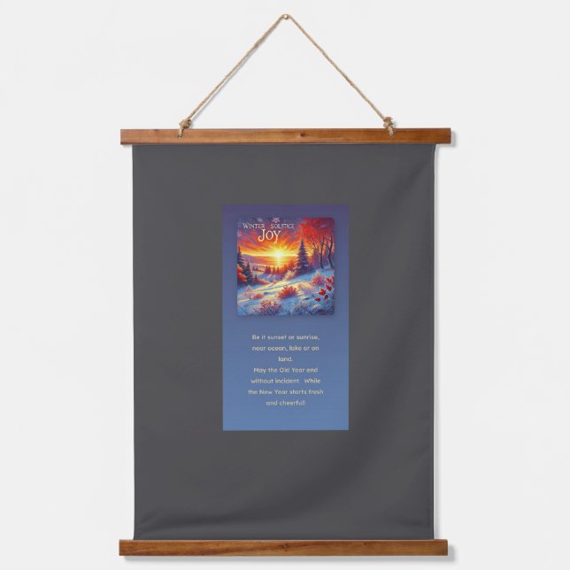 Tapiz Con Marco De Madera Solsticio de invierno (Anverso)