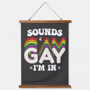 Tapiz Con Marco De Madera Sonidos Orgullosos LGBT Groovy Me Gay