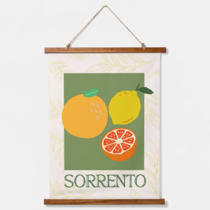Tapiz Con Marco De Madera Sorrento Italia Citrus Kitchen Print