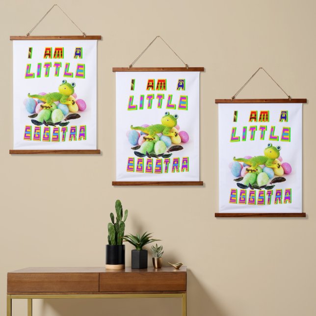 Tapiz Con Marco De Madera Soy Un Pequeño Eggstra (Asimétrico)