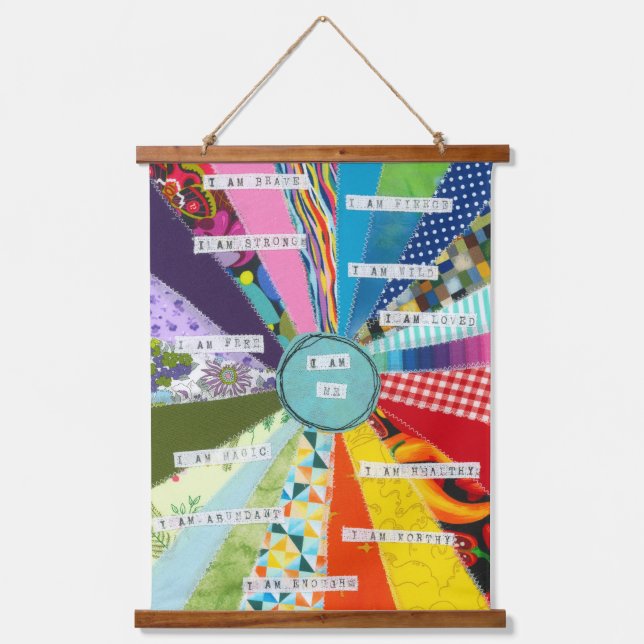 Tapiz Con Marco De Madera Soy yo - Afirmaciones positivas (Anverso)