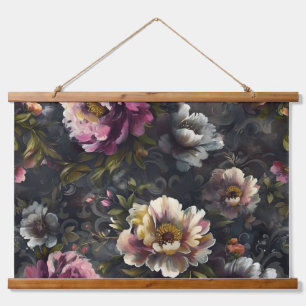 Tapiz Con Marco De Madera Sparkling Peony Noel Botanical