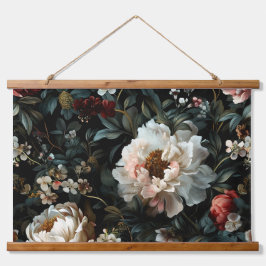 Tapiz Con Marco De Madera Sparkling Peony Noel Botanical