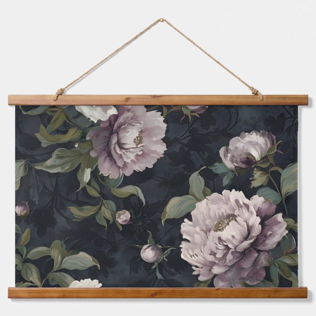 Tapiz Con Marco De Madera Sparkling Peony Noel Botanical (Anverso )