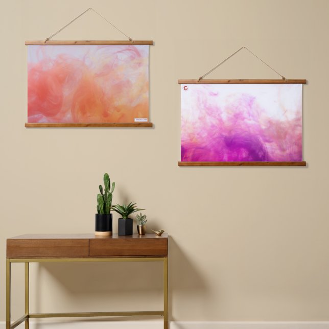 TAPIZ CON MARCO DE MADERA SPAZIO CASA WALL TAPESTRY (Asimétrico)