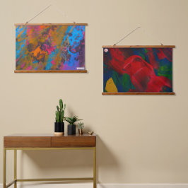 TAPIZ CON MARCO DE MADERA SPAZIO CASA WALL TAPESTRY