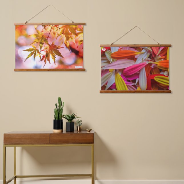 TAPIZ CON MARCO DE MADERA SPAZIO CASA WALL TAPESTRY (Asimétrico)