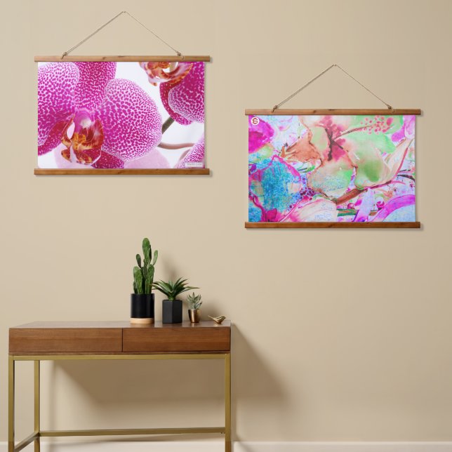 TAPIZ CON MARCO DE MADERA SPAZIO CASA WALL TAPESTRY (Asimétrico)