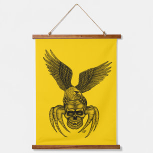 Tapiz Con Marco De Madera Spiderskull con águila