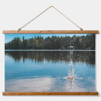 Tapiz Con Marco De Madera Splash Lake Tapestry