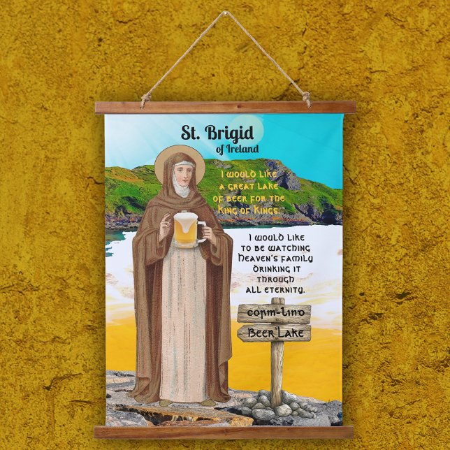 Tapiz Con Marco De Madera St. Brigid of Ireland and Her Lake of Beer (Subido por el creador)