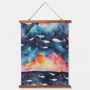 Tapiz Con Marco De Madera Starry Seascape