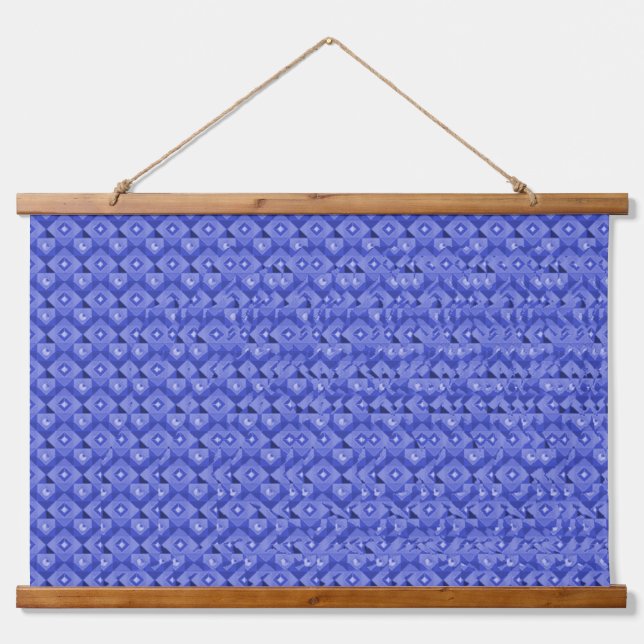 Tapiz Con Marco De Madera Stereogram 3d Heart Hands blue design hanging art (Anverso )