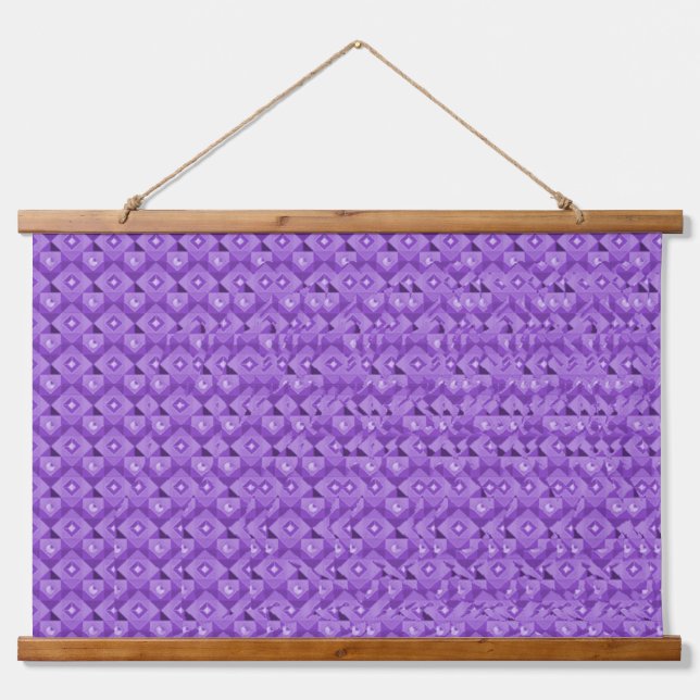 Tapiz Con Marco De Madera Stereogram 3d Heart Hands purple design art (Anverso )