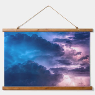 Tapiz Con Marco De Madera Stormy Skies