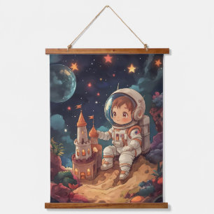 Tapiz Con Marco De Madera Sueños cósmicos: El castillo de los jóvenes astron