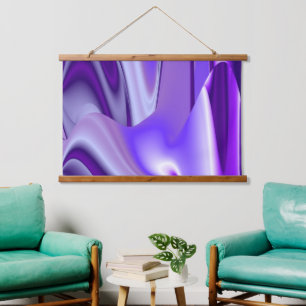 Tapiz Con Marco De Madera Sueños del arcoiris de flores moradas