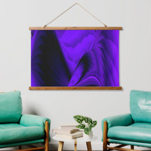 Tapiz Con Marco De Madera Sueños del arcoiris de flores moradas